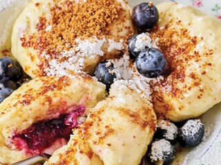 Sladké knedlíky s borůvkami z krkonoš