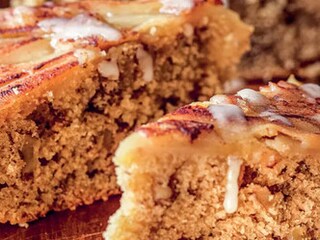 Hruškový koláč vzhůru nohama!