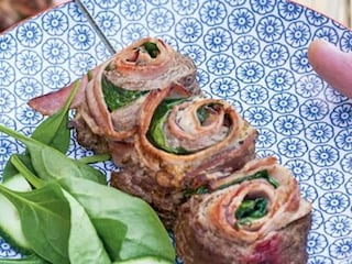 Hovězí roládky se špenátem a slaninou