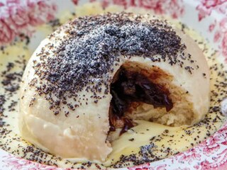 Alpský knedlík s vanilkovou omáčkou