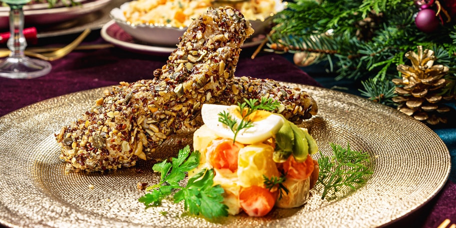 Pečené kapří filety v semínkové krustě