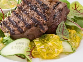 Steak s omáčkou z kiwana