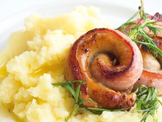 Klobásové šneky s kaší