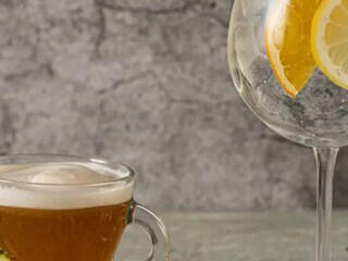 Hot apple a Beefeater & Tonic