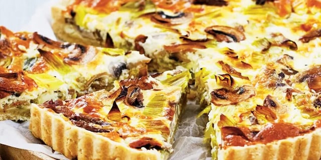 Houbový quiche