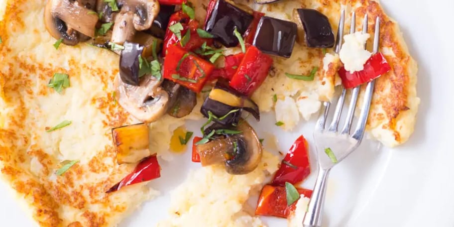 Květákové placky se zeleninou a žampiony