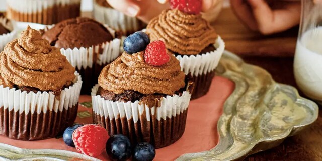 Bezlepkové čokoládové muffiny