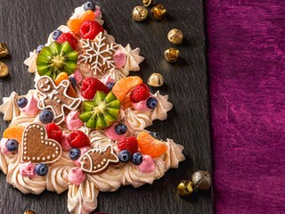 Stromeček pavlova s bio perníčky