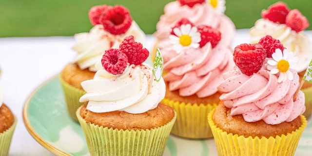 Malinové cupcaky jako letní pusa od mámy