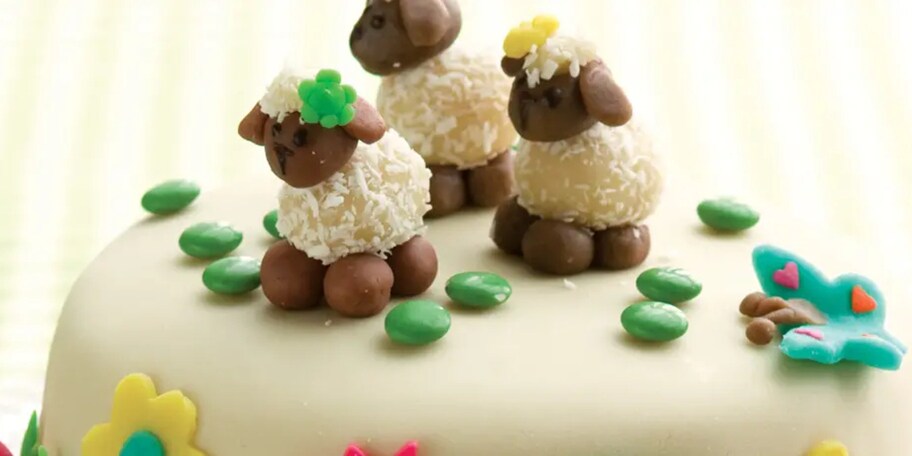 Jarní dort s ovečkami