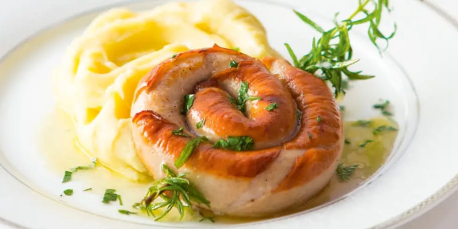 Vinná klobása s kaší