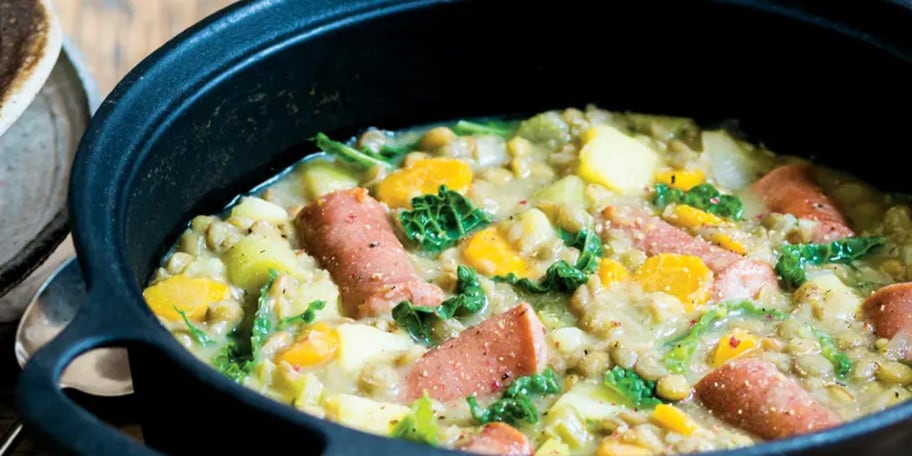 Bavorský čočkový eintopf