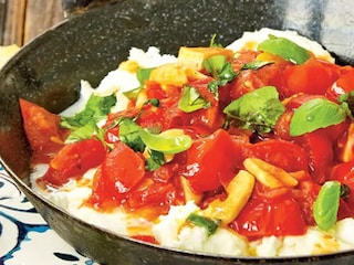 Rajčata na víně s mozzarellou