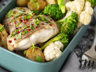 Pečená treska se zeleninou