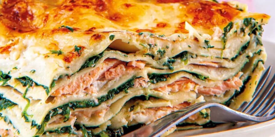 Lososové lasagne s bešamelem