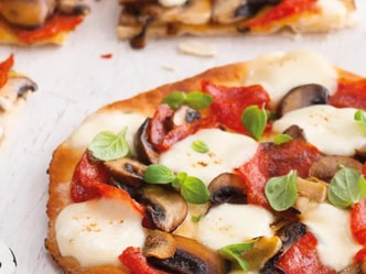 Rychlá houbová pizza