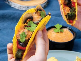 Vegetariánské tacos s kozím sýrem