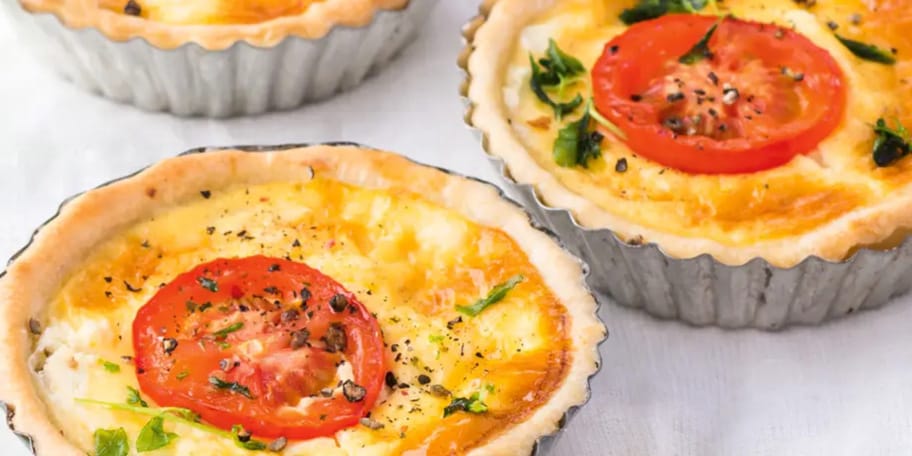 Quiche s lučinou a rajčaty