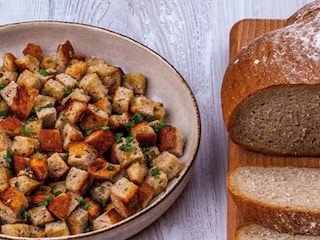 Bylinkové krutony ze staršího chleba