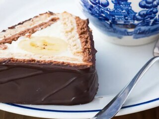 Střecha s tvarohem a banánem