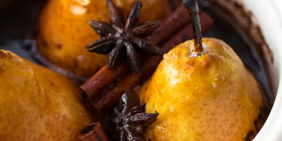 Pečené hrušky s červeným vínem