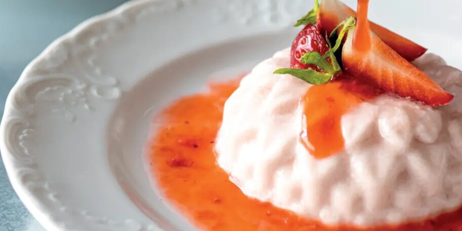 Jahodová panna cotta