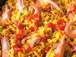 Paella s krevetami