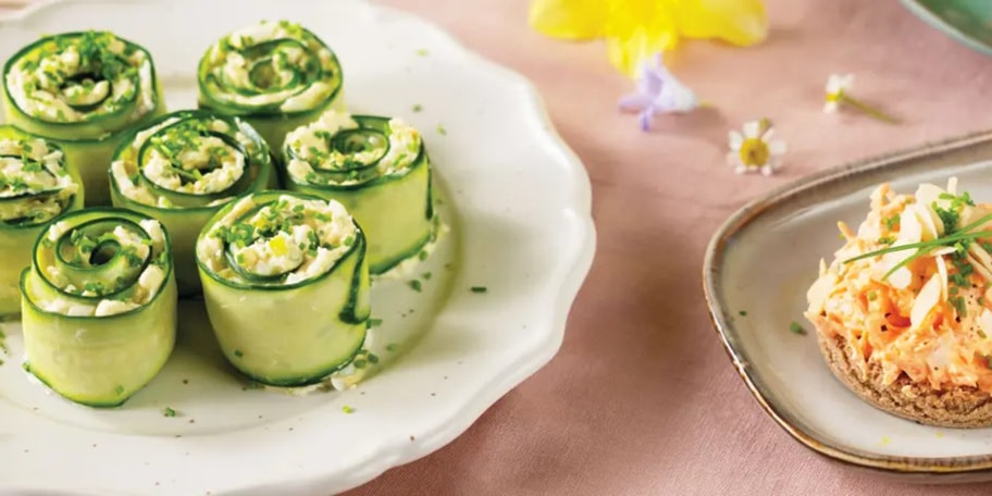 Velikonoční chlebíčky s karotkovou pomazánkou