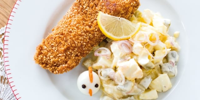 Smažený kapr se sezamovými semínky