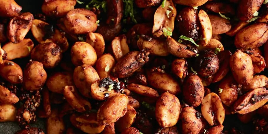 Pečené kořeněné burské oříšky