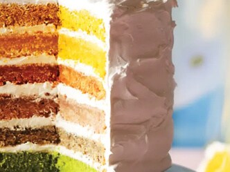 Barevný dort na dětskou oslavu