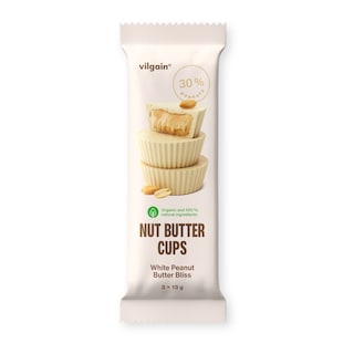 Vilgain Bio Nut Butter Cups bílá čoko. s arašídy