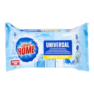 Clean Home Vlhčené čistící ubrousky, citron