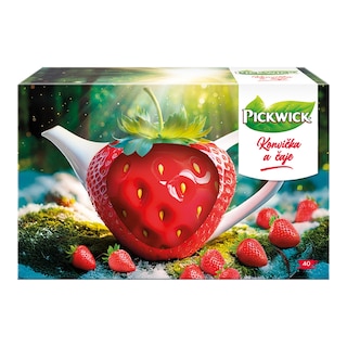 Pickwick ovocné čaje a hrnek jahoda