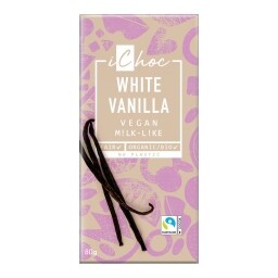 iChoc Bio Vegan čokoláda bílá s vanilkou