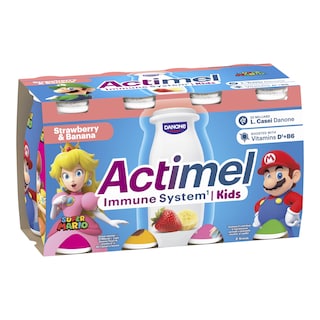 Actimel jahoda & banán nápoj, jahoda-banán