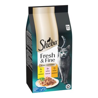 Sheba Kapsička Fresh&Fine mix kuře, losos, krůta