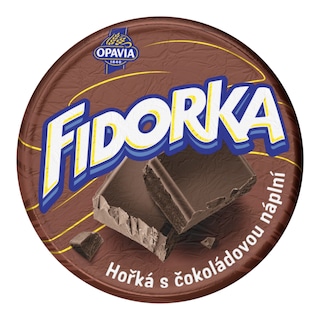 Opavia Fidorka hořká s čokoládovou náplní