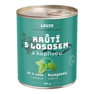 Louie Krůtí s lososem a kopřivami