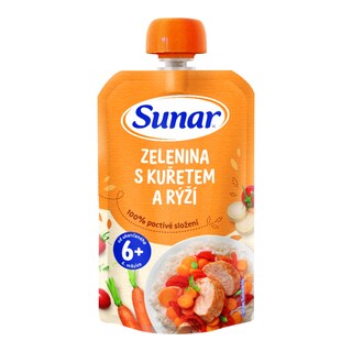 Sunar příkrm rýže s kuře. masem a zeleninou 6m+