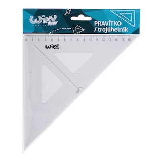 Pravítko trojúhelník transparent