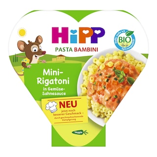 HiPP Bio Mini-Rigatoni se zeleninou ve smetaně