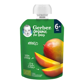Gerber Bio ovocné pyré mango