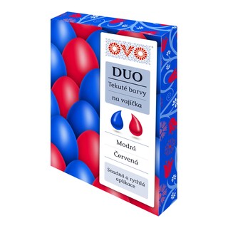 OVO Tekuté barvy modrá a červená