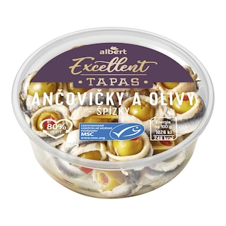 Albert Excellent Tapas Ančovičky a olivy špízy