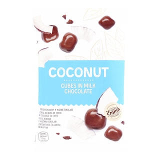 Emma Kokosové kostky v mléčné čokoládě