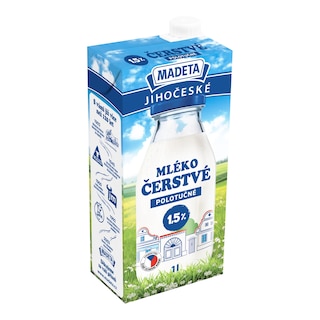 Madeta Jihočeské Mléko polotučné