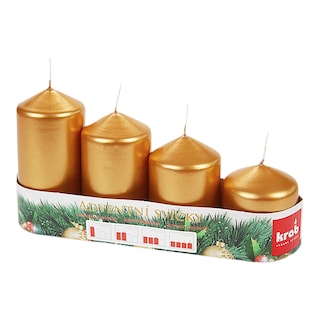 Krab Adventní svíčka lakovaná zlatá