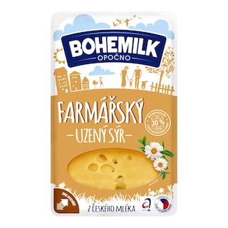 Bohemilk Opočno Farmářský uzený sýr 30%