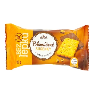 Albert Polomáčené sušenky s polevou bez lepku